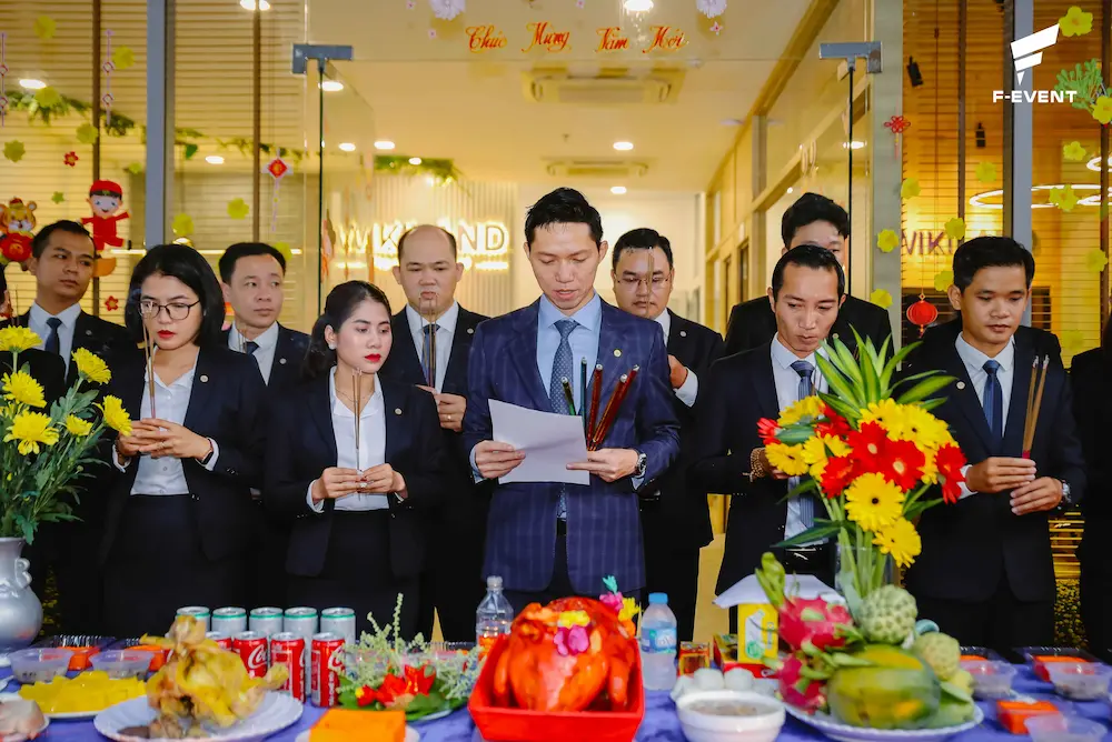 Nghi thức cúng khai trương và múa lân F-Event